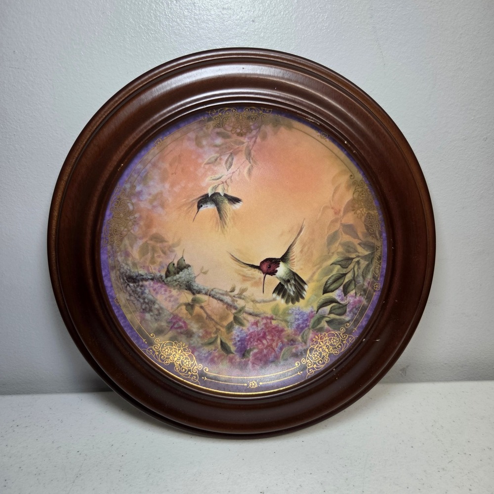 Bradford Exchange Wings of Grace Hummingbird Collector Plate Larry K Martin 1993